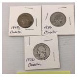 US Washington Quarters 1936 1964-D