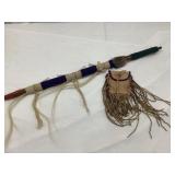 Native American Style Staff/LeatherPouch