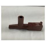 Carved Red Pipestone Ceremonial Pipe
