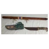 Native American Style Knife & Staff