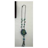 Beaded Statement Necklace w/ Tassel