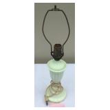 Milk Glass Table Lamp 18 In
