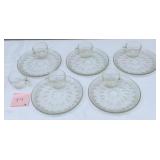 Pressed Glass Snack Sets
