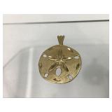 14K Yellow Gold Sand Dollar Pendant