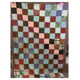 Checkerboard Patchwork Quilt Top 60x62