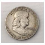 1951-D Franklin Half Dollar