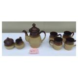 Japanese Pottery Tea Set Two-Tone