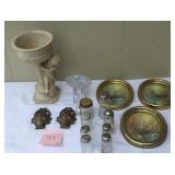 Cherub Pedestal Planter And Framed Prints