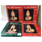 Trim A Home 20 Inch Lighted Candle Set