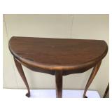 Half-Moon Console Table Cabriole Legs