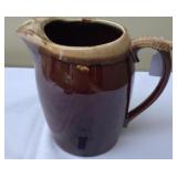 USA Pottery Brown Drip Pitcher