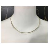 Beautiful 10K Gold Omega Chain Necklace
