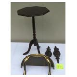 Small Pedestal Table And Wall Decor