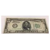 1934 Five Dollar Federal Reserve Note
