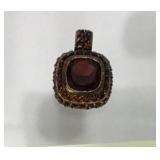 Beautiful Sterling Silver Garnet Pendant