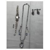 Vintage Rhinestone Jewelry Set
