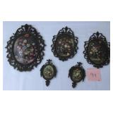 Ornate Floral Wall Art Set