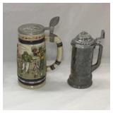 Avon Ceramic & Metal Beer Steins
