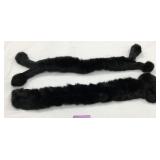 Black Rabbit Fur Scarves Made In Italy