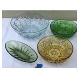 Assorted Pressed Glass Bowls