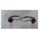 Beautiful Small Garnet Leverback Earrings