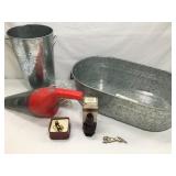 Galvanized Tubs, Vacuum, And Decor Assorted