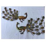 Iridescent Metal Peacock Wall Art