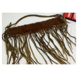 Native American Style Leather Fringe Belt