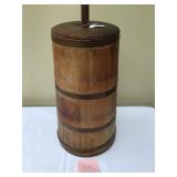 Antique Wooden Barrel Butter Churn