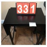 Black Metal Rolling Utility Table 20x15x26