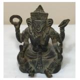 Patinated Bronze Ganesha Statue