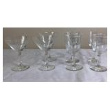 Etched Glass Stemware Assorted