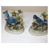 Porcelain Bluebird Figurines Pair
