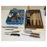 Assorted Cutlery Set w/ Contents And Block