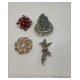 Beautiful Assorted Costume Brooches