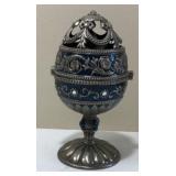Vintage Style Metal Egg Music Box