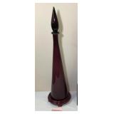 Large Beautiful Purple Art Glass Decanter