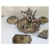 Silver-Plate Tea Service Set