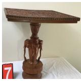Unbelievable Hand-Carved Wood Elephant Pedestal...