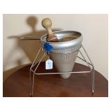 Aluminum Food Mill w/ Wooden Pestle