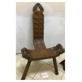 Hand-Carved Wooden African Style Chair