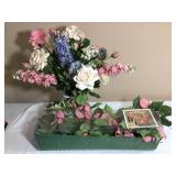 Artificial Floral Arrangement & Poinsettia Garland
