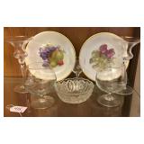 Assorted Decorative Glassware And Plates