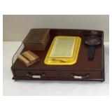 Wood Desk Organizer Tray W/ Accessories