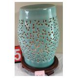 Amazing Pierced Ceramic Garden Stool Lamp 20x13