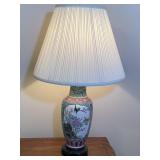 Vtg Porcelain Floral Table Lamp