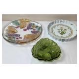 Assorted Decorative Glass Serving Pieces
