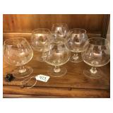 Set of Etched Glass Snifters