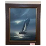 Rink Oil Painting Seascape Sailboat