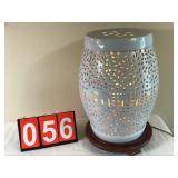 Cool Ceramic Pierced Garden Stool Lighted